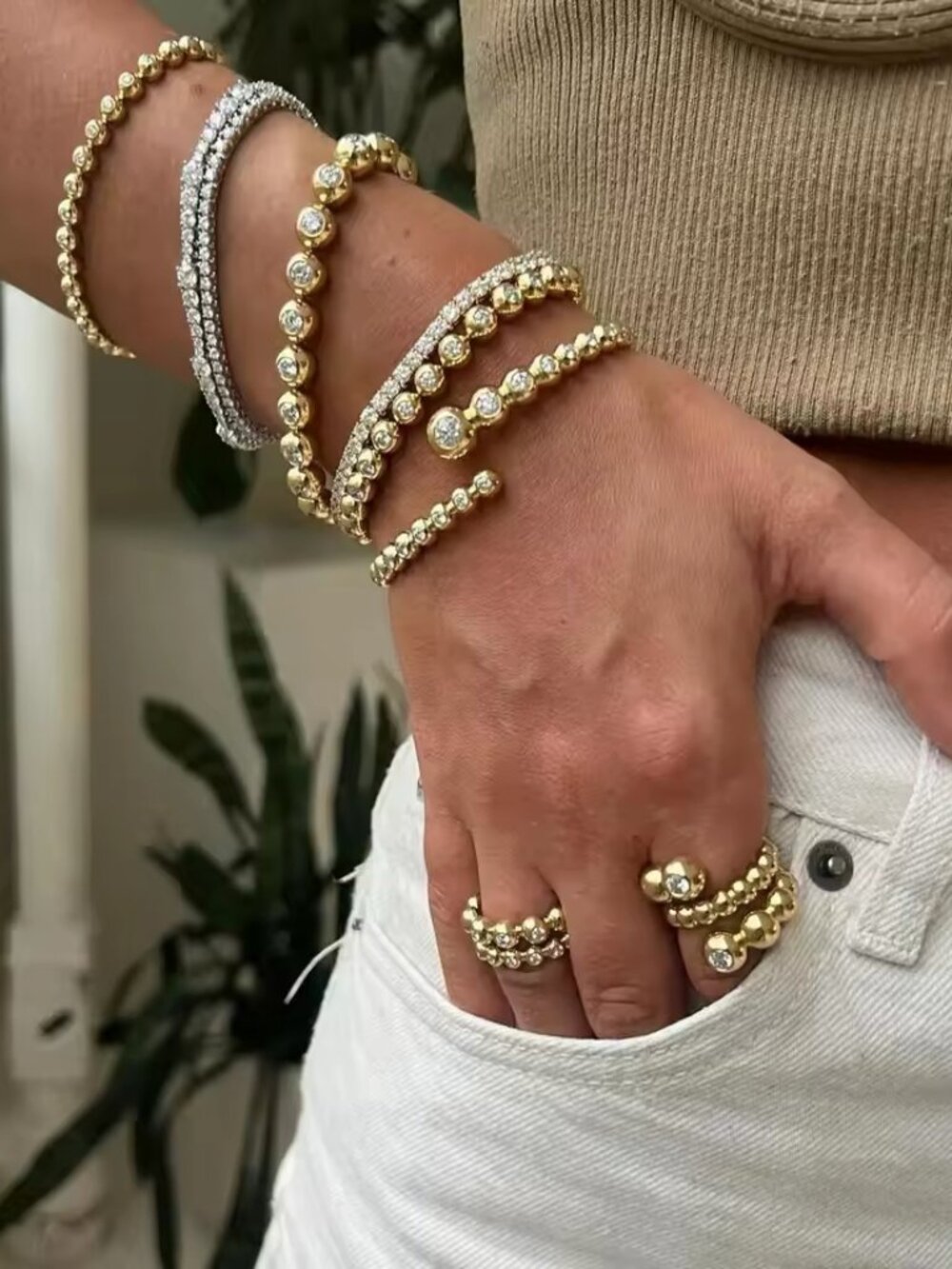 Zara Round Diamond Bezel Ring Spiral Caterpillar Rhinestones MRSP $90.00